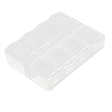 7.5センチメートルX 6センチメートル白いプラスチック製の8コンポーネントのストレージエンクロージャケースボックス