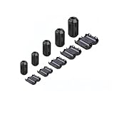 フェライトコア 内径Φ3.5mm, Φ5mm, Φ7mm, Φ9mm,Φ13mm 10個セットの 耐干渉磁気リング高周波円形遮蔽干渉器消磁リングスナップ式フィルタ遮蔽カバー（ブラック）