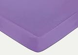 LAT Fitted Crib Sheet solid color For Baby Boys & Girls, Soft Organic Cotton Muslin, Standard Size (