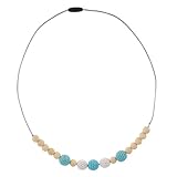 Lovoski つかむおもちゃ　編みビーズ　多彩　目と手調整　木製　　ネックレス　ティースリング