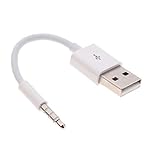 Fenteer 充電ケーブル 3.5mmオスAUXオーディオ USB2.0オス データ iPod Shuffle Mp3に対応