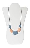 Little Teether Chic Teething Necklace for Baby Nursing - Stylish Silicone Necklace for Moms, Teether