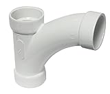 Canplas 194302 PVC DWV Long Turn T-Y, White [並行輸入品]