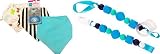 MAM Pacifiers 6+ Months, Bandana Bibs and Pacifier Clips Set for Baby Carrier/car Seat/stroller Toy 