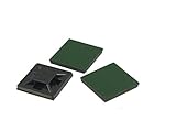BULUSHI 100個20 mm×20 mm×4 mmの自己接着ケーブルタイマウントベースホルダーブラック