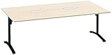 コクヨ  配送・組立・設置込    ミーティングテーブル ビエナ MT-V211BE6AM10-C 天板固定配線ボックス付きタイプ 210×