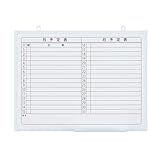 オフィスコム 法人様向け 予定表 ホワイトボード 幅600×高さ450mm 壁掛け 月予定表 横書き OC-WBMH6045W2