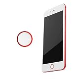 M's Select. iFinger Button 指紋認証対応 ホームボタンシール レッドリング&ホワイト iPhone7 iPhone7 Plus 対応 MS-IFVB-RW