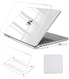 MacBook Pro 14インチ ケース 【2026 M5シリーズ対応】ハードケース M4/M3/M2/M1シリーズ対応 [Pro/Max含む] A3112 A3185 A3401 A2442 A2779 A2918 A2992 A3434 カバー（ディスプレイ用研磨布 クリーニングクロス 付き）, クリスタル透明