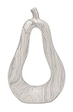 Benzara 59760 Spectacular Ceramic Marble Vase, 14' W x 23' H, White [並行輸入品]