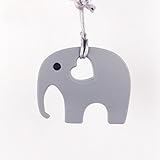 Mamimami Home おしゃぶり シリコーン製　象 ブレスレット　ペンダント ベビーおもちゃ （ロープ 付き）1個 グレー