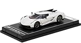 PosterCars - 1:64スケール Koenigsegg Jesko Absolut クリスタルホワイト ハイパーカーリーグ コレクション No.6