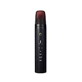 【技適マーク取得済み】Create Better カラオケマイク Bluetooth ワイヤレス スピーカーマイク エコー機能搭載 変声機能/FMトランスミッター機能/伴奏機能付き karaoke ノイズキャンセリング Android/iPhoneに対応 家庭用カラオケ (1本)