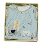 綿ニット製ベビー服ギフトセットバンビシリーズ ブルー 1歳前後用