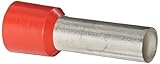 Panduit FSF86-25-L Insulated Ferrule Single Wire French End Sleeve 2 AWG Wire Size Red 0.45 Max Insu