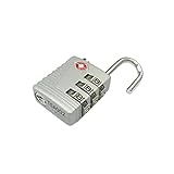 Generic TSA 3桁のコード組み合わせロック南京錠リセット可能旅行荷物with亜鉛合金ボディブラック/シルバー US0353013260