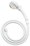 GAONA(ガオナ) ガオナ シャワーヘッドとホースのセット 節水 大型 ストップ (シャワー穴0.3mm 肌触り・浴び心地やわらか ホワイト) GA-FH031