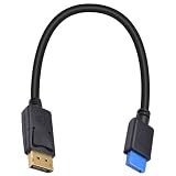 Poyiccot 短い Displayport ケーブル 4K、18Gbps 高速イーサネット DisplayPort-DisplayPort ケーブル、DP-DPオス-オスケーブル 耐摩耗性 Displayport ポート対応 PS3 PS4 ートパソコン/テレビ