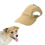 【LIFELIKE公式】ツイルロゴキャップ 被り物 犬 かぶりもの 帽子 キャップ ツバ シンプル 小型犬 中型犬 大型犬 ダックス フレブル 春夏 春 夏 アウトドア 日よけ 白内障予防 ペットグッズ ペット グッズ ライフライク (ベージュ, M)