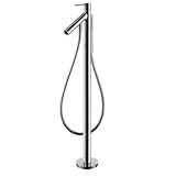 Hansgrohe 10456821 Axor Stark自立浴槽フィラー付きハンドシャワー – ブラシニッケル図で(クロム)