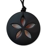 Sand Dollar Teething Necklace by Zen Rocks - a Stylish New Twist to Teething - Onyx by Zen Rocks