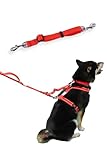 [LaLUCA GOODS] 犬 ショルダーリード 小型犬 中型犬 大型犬 アドバンスモア 01モデル ハンズフリー レッド ダブルナスカンパーツ Mサイズ