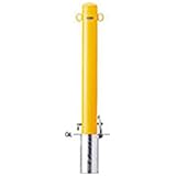 サンポール:サンバリカ―(ピラー)スチール製φ101.6 差込式鍵付・両フック 白色 FPA-11SK-F11(W)