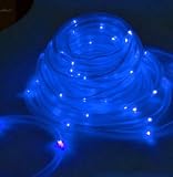 LED 100個 搭載 8m ソーラー チューブ ライト 【ブルー】