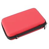 New 3DS XL、Super NES Edition、New 2DS XL、NEW 3DS LL、3DS XL、3DS LL用キャリングケース、8ゲームスロット付きハード保護シェルトラベルケース、防水PU&ハードEVA (赤)