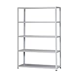 ダイソー スチールラック５段 ＪＦ－２ 約幅１２０×奥行４５×高さ１８０ｃｍ 【アングル棚 スチール棚】