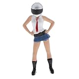 Perfeclan 1/64スケール ヘルメット人形 少女人形 フィギュア 不良少女 姉貴 ごっこ遊び ミニドール 3色選ぶ, 白い