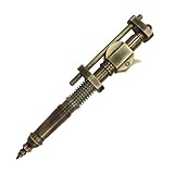 Duffire EDCタクティカルペン、真鍮スチームパンククールペン、レトロメカニカルスタイルメタルクリックボールペンクリエイティブギフト、アウトドアライティングツール(HD-17)