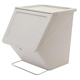 スタックストー ペリカン ガービー 38L ストーンホワイト ゴミ箱 おしゃれ ふた付き 前開き 分別 積み重ね 【モノギャラリー限定分別シール付き】