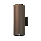 Kichler 9246AZ, Outdoor Wall Cylinder, 2 Light, 120 Watts, Architectural Bronze [並行輸入品]