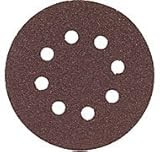 Bosch SR5R080 Random Orbit Sander Hook and Loop 8 Hole Disc 5-Inch 80 Grit Sand Paper, Red, 5-Pack [