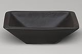 黒マット長角手洗鉢（器具付）信楽焼　陶器　置物 手洗鉢 ガーデンパン
