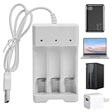 Aaaバッテリー充電器 - 1.2V USBバッテリー充電器、ABSショート保護Aaa | USB 2/3スロット単3充電式バッテリーステーション、マイクドアロック用インテリジェントバッテリー検出テクノロジー。