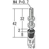 角田興業:角田 ゴム付ステンレスボルト M4X32 RBT-4L-SUS 型式:RBT-4L-SUS