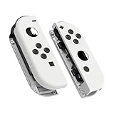 eXtremeRateスイッチ ジョイコンに対応用交換シェル、ジョイコン switchとswitch 有機elに対応用ハンドヘルドコントローラーハウジングケース、フルセットボタン付き、ジョイコンに対応用DIY交換ケース（ジョイコン switch本体ではありません）【ホワイト】