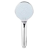 uxcell シャワーヘッド　スプレーノズル　アルミニウム　ブラケットと　シルバートーン　浴室用　20mmのスレッド