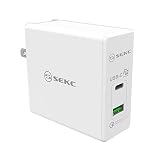 SEKC USB-C PD 60W対応 USB-A QC 3.0 18W対応 2ポート USB急速充電器 SWC-PD3260WT