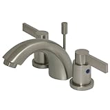 Kingston Brass KB8958NDL Two Handle 4 in. to 8 in. Mini Widespread Lavatory Faucet with Brass Pop-up