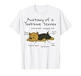 ヨークシャーテリア犬の解剖学 Tシャツ