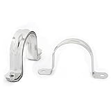 XDiscount ホースバンド　サドルクランプ　クリップ　チューブ/パイプ用　U型　50mm直径　ステンレススチール　5個入り