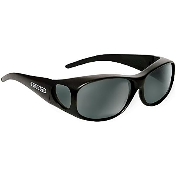 Fitovers Yamba Sunglasses - Polarized Grey Lenses For Over Glasses, Satin Black Frame, 100% UV Protection - View #3
