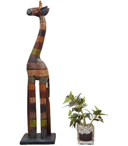 Amazon.co.jp: KANMURYOU 【訳ありアウトレット】木彫りきりん2