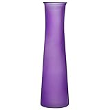 10 Tall Bright Purple Frosted Glass Flower Bud Vase or Single Stem Vase [並行輸入品]
