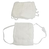 uxcell 13cm x 16cm　水洗い　健康　ホワイト　ゴーズ　マウスフェイスシールドマスク　 10枚