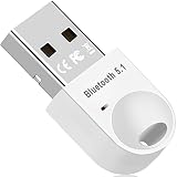 GUROYI Bluetooth 5.1 USBアダプタ Bluetooth5.1技術 超小型 ブルートゥース子機 PC用/ナノサイズ/Ver5.1/ Bluetoothアダプタ 最大通信距離20m 低遅延 無線 apt-X EDR/LE対応(省電力) Windows 11/10/8.1/8/7(32/64bit) 対応 Mac非対応 日本語取扱説明書付き (ホワイト)