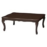 カジュアル折りたたみこたつテーブル 本体 【長方形 幅105cm】 ブラウン 『LUCIFER』 猫足 姫系 ルシファー105T-BR